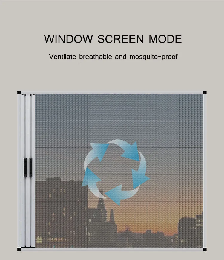 Customized Retractable Fly Proof Aluminum frame Roller Screen Window Mosquito Net folding Window Screen slding door