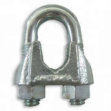Malleable steel galvanized fastening hardware DIN 741 wire rope clip