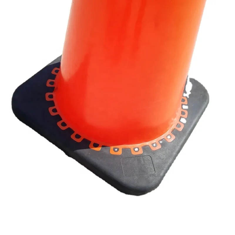 28'  America Standard Fluorescent Road Flexible PVC Cones Soft Collapsible Cones