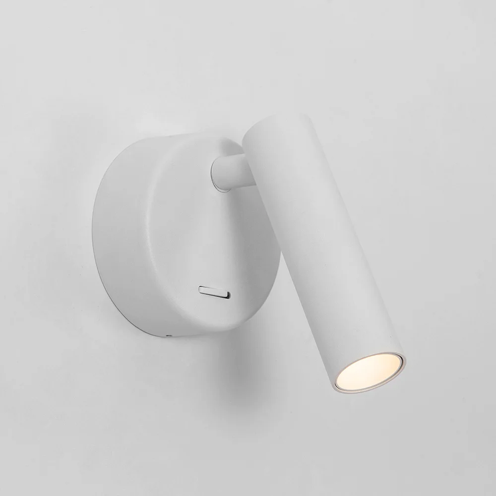 3W IP21 LED round base adjustable book light for reading in bed with on off switch for living room use