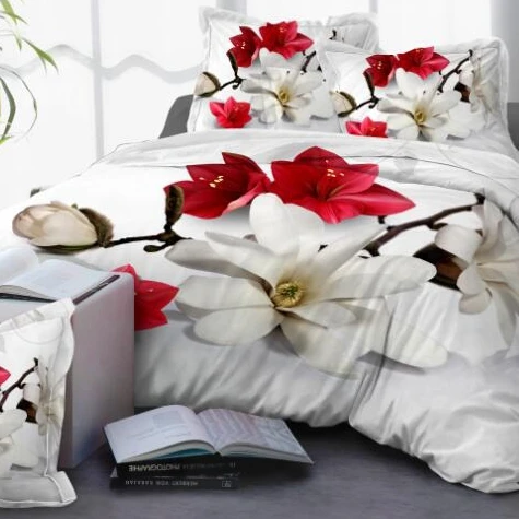 hot sale 3D flower design bed sheet with polyester brushed fabric