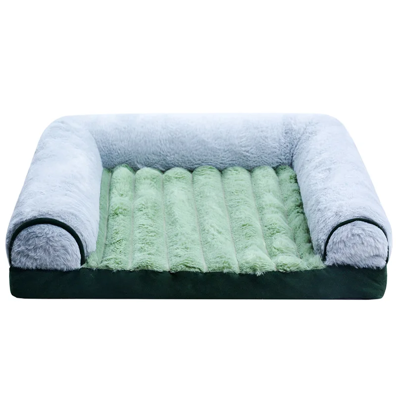 L Chaise Dog Beds for Small Medium Large Puppy Cats Human Size Dog Bed with Pillow Orthopedic Memory Foam Dog Bed Sofa