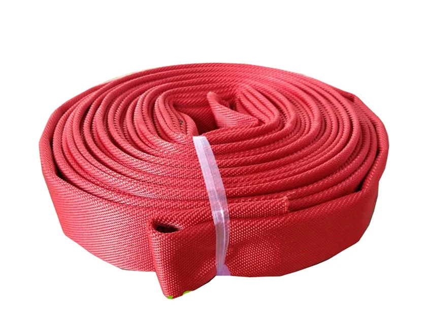 red color rubber synthetic lined fire hose