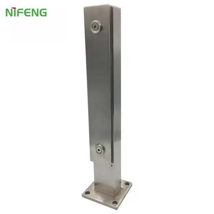 Stainless Steel 304 316 Grand glass fence spigots post for stair case to mount glass balcony railing glass support