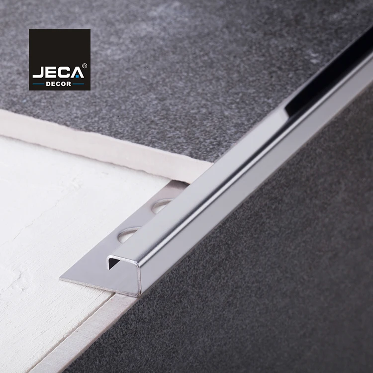 Foshan Supplier JECA Wholesale Price Silver External Corner Angle Ceramic Edge Stainless Steel Tile Trim