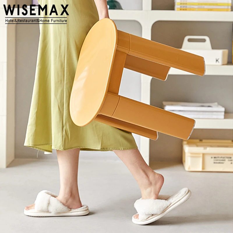 WISEMAX FURNITURE Modern Elegance Bedroom Dressing Table Chair Home Furniture Small Round Plastic Dining Chairs For Restaurant