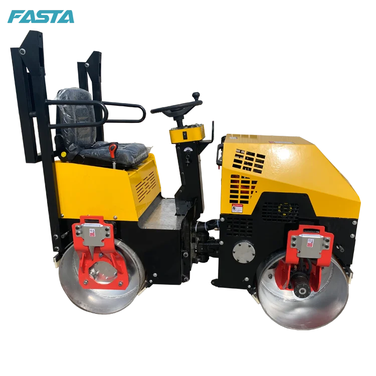 1 ton concrete and asphalt road rolling machine vibratory compactor roller