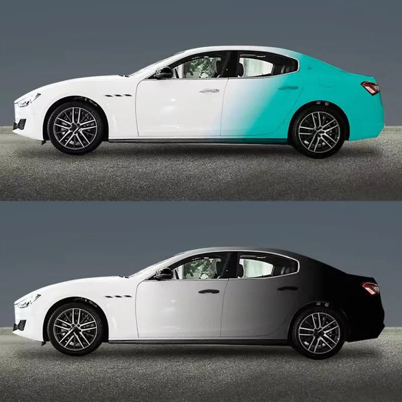 Модная Новая пленка без пузырьков воздуха, многоцветная меняющая цвет пленка, используется для украшения кузова автомобиля, виниловая наклейка