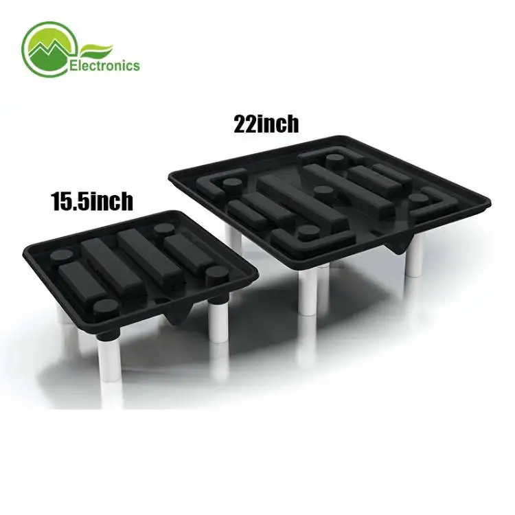 Black Thickened 15.5 inch 22 inch Flowerpot Tray Drip Irrigation Runoff Tray Mobile Outdoor Garden Plant Drain Tray