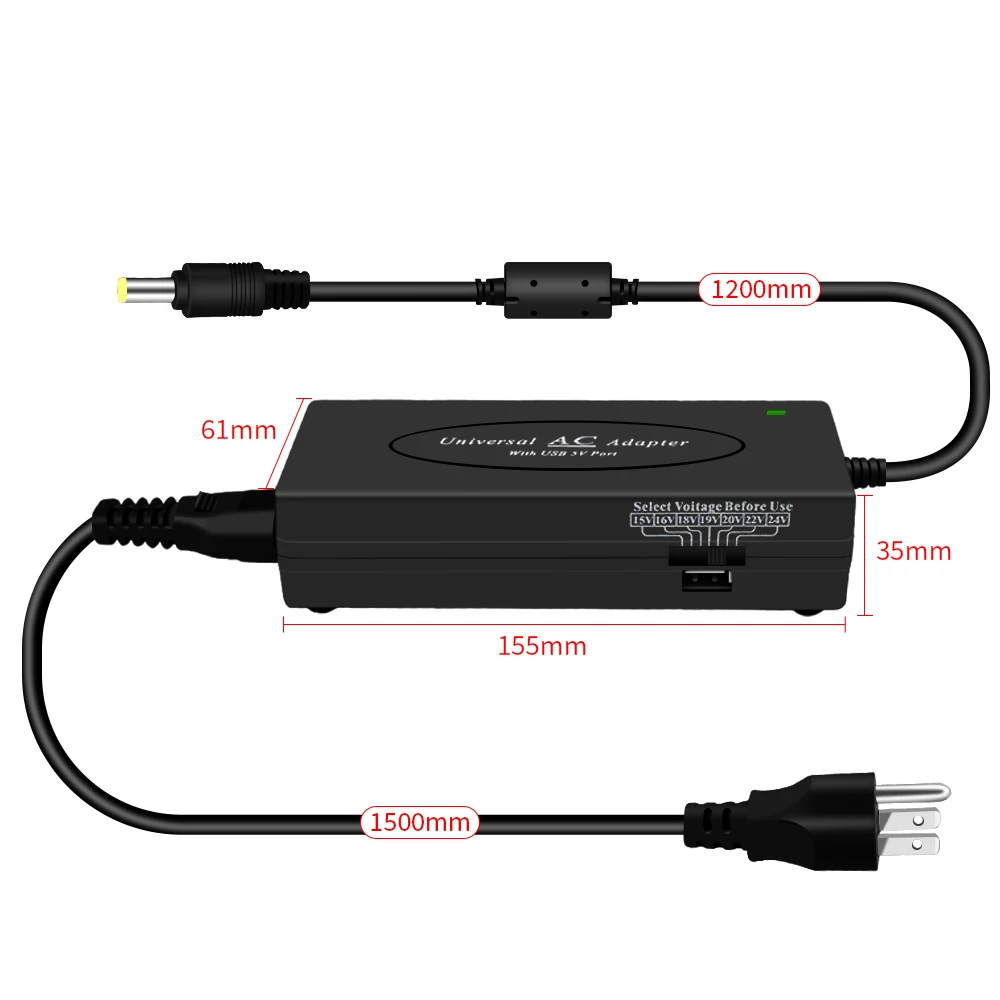 Manual Universal Notebook Adapter 120W Universal Power Charger 5.5*2.1(with 34 tips) Laptop Charger