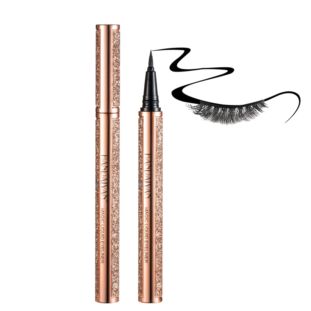 HANDAIYAN 2 in 1 Eyeliner Glue Pen Black Eyelash Eyeliner Waterproof Eye Pencil Make Up Makeup Cosmetic Wholesale