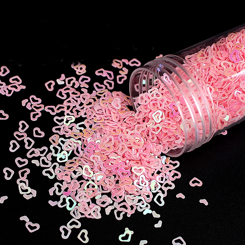 High Quality Multi-color Diy Clothing Loose Heart Shaped Sequins Wholesale Diy Craft Laser PVC Sequins