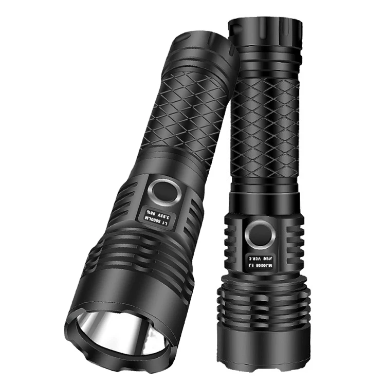 Высокая мощность XHP50 твердый анодированный Тип C перезаряжаемый фонарь с ЖК-экраном ручная вспышка