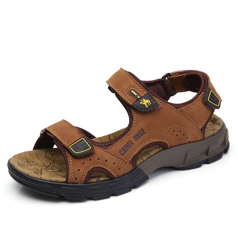 Летние пляжные наружного солнца для мужчин; Из матовой кожи; Большие размеры