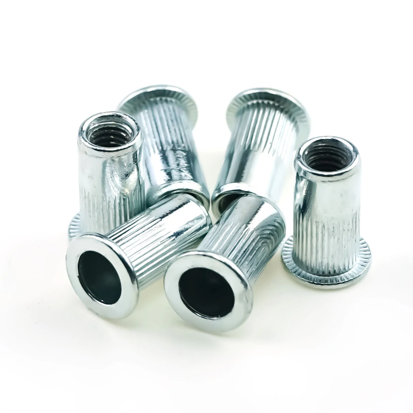 Factory Customized Rivet Nut Nickel Plated Nut Rivet White Zinc Flat Rivet Nuts