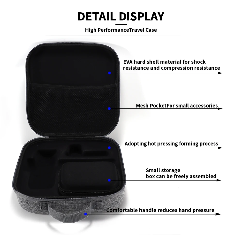 Portable Silicon Eva Bra Storage Carrying case Bag with Handle Travel Eva Hard Carrying case