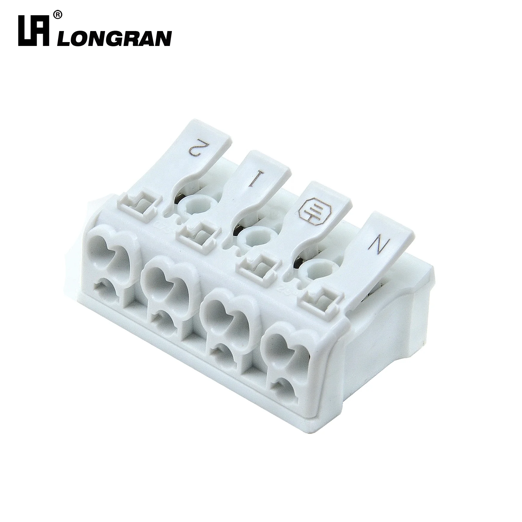 LED electrical lighting fast wire connector 2-pin screwless self-locking terminal block