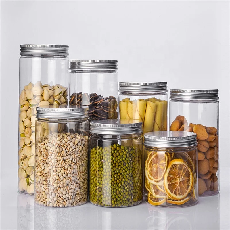 High Quality 250 Ml BPA Free Round Transparent Food Container Pet Clear Plastic Jar with Lid