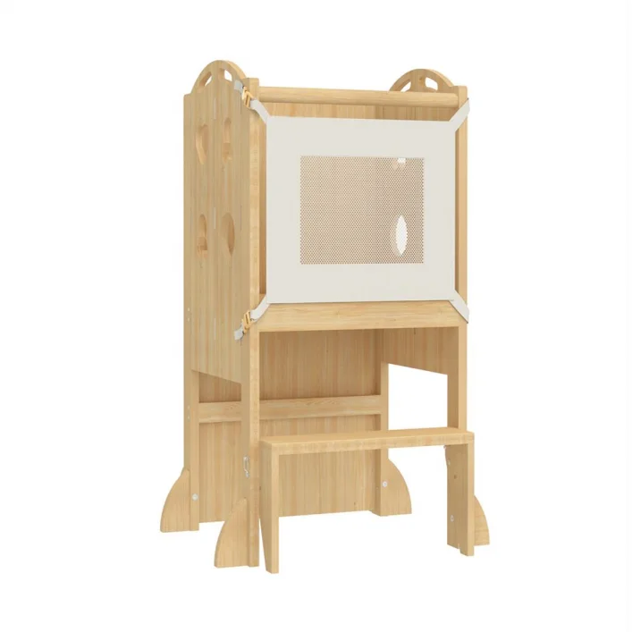 3 in 1 Montessori Foldable Kitchen Step Stool Toddler Wood Learning Tower