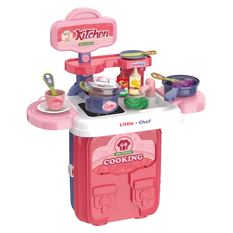 New Pretend Play Girl Cooking Game Kitchen Set Toys For Child DIY Toys Educational Kids Plastic Kitchen Toys