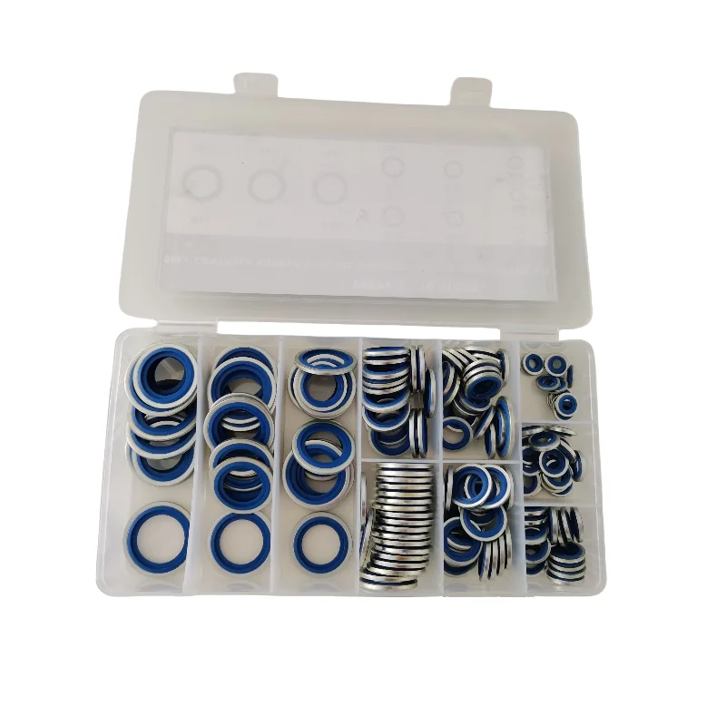 165pcs Bonded Seal Kit Oil Combined Washer Seal Set M6 M8 M10 M12 M14 M16 M18 M20 M22 M24