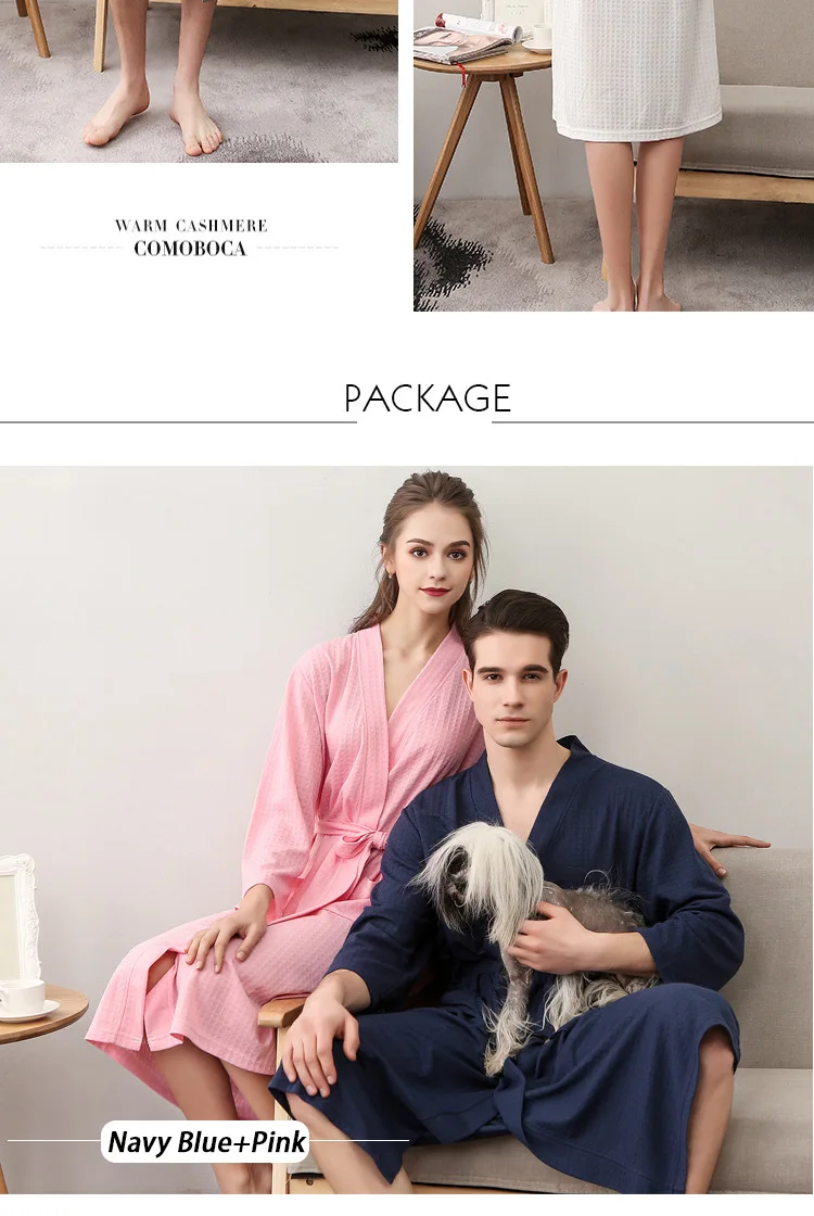 Wholesale Luxury Waffle Hotel Customize Robe Spa