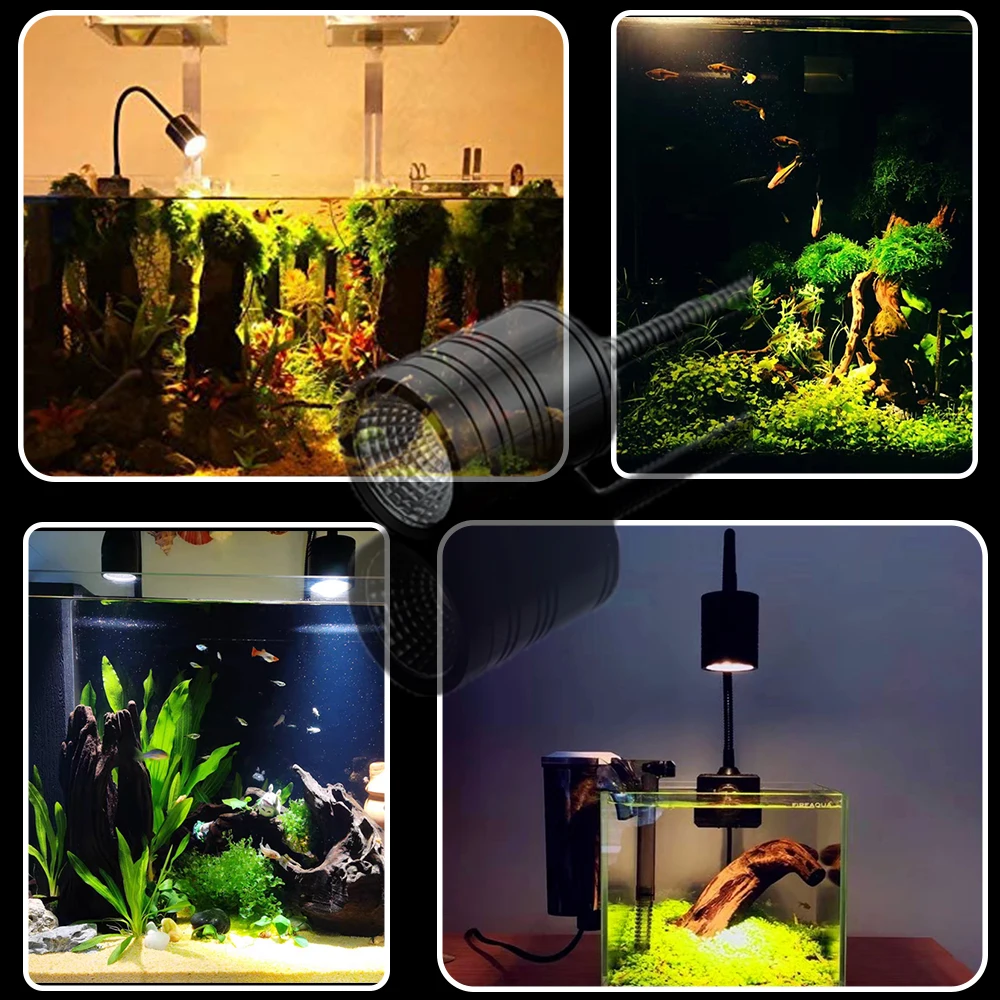 COB LED Aquarium Spotlight Lights Freshwater Planted 3W 5W 7W Fish Tank Led Moss Grow Lights For Aquarium Fish Tank