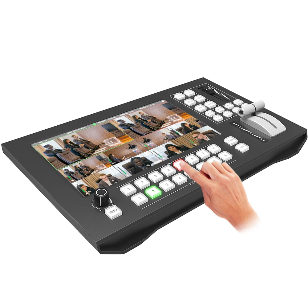 Haiwei hdmi blackmagic переключатель рогатый студийный концентратор hd видео переключатель для нескольких камер, 8 каналов потоковой видео камеры переключатель