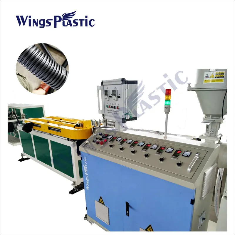 Automatic High Capacity PE Single Wall Corrugated Pipe Making Machine Extrusion Line