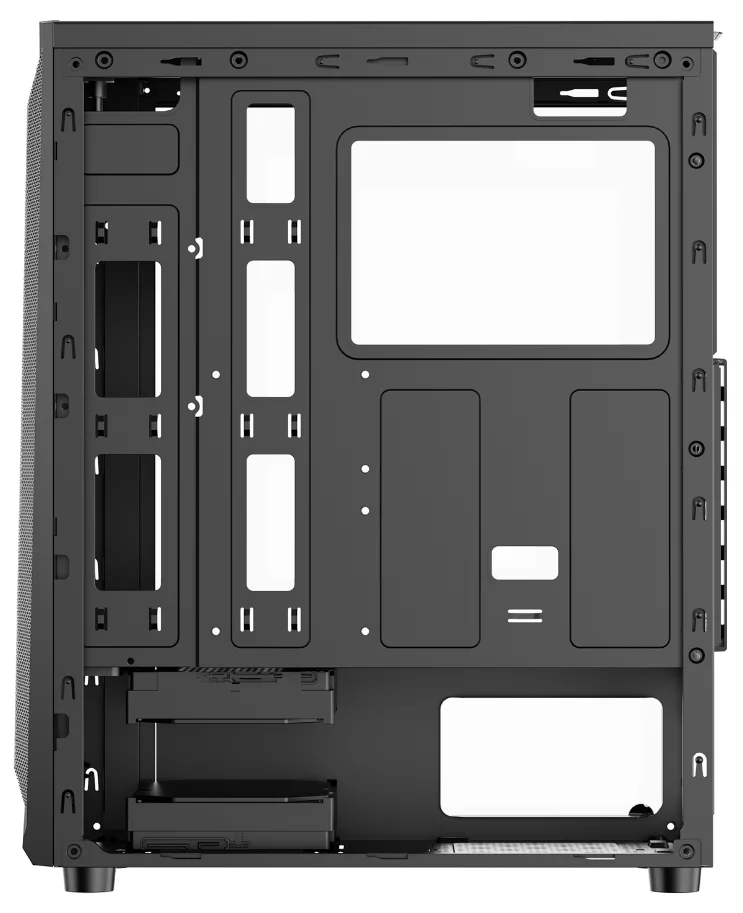 Hongyi M-ATX ATX ITX CASE table vertical SPCC HD Audio ARGB light panel gamer gaming computer pc case & towers with RGB fan
