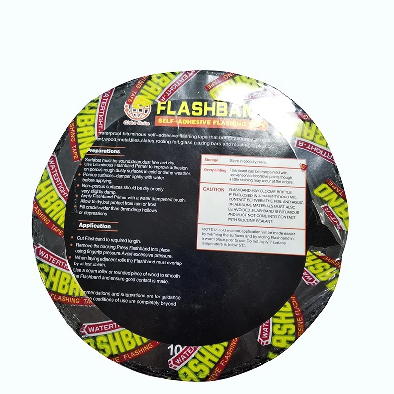 customized colored aluminum foil  self-adhesive bitumen flashing waterproofing sealing tape
