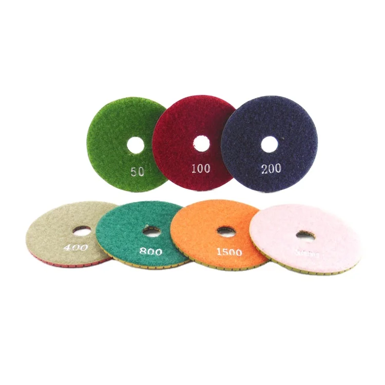 Fullux 7-Steps Diamond wet resin Polishing Pads set For Stone diamond polishing pad resin polishing pad