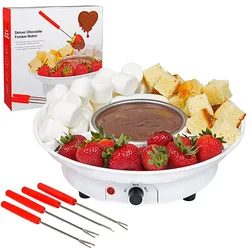 Stainless Steel 430 Fondue Set Hot Pot for Cheese Chocolate Ice Cream Meat Cooking Pot