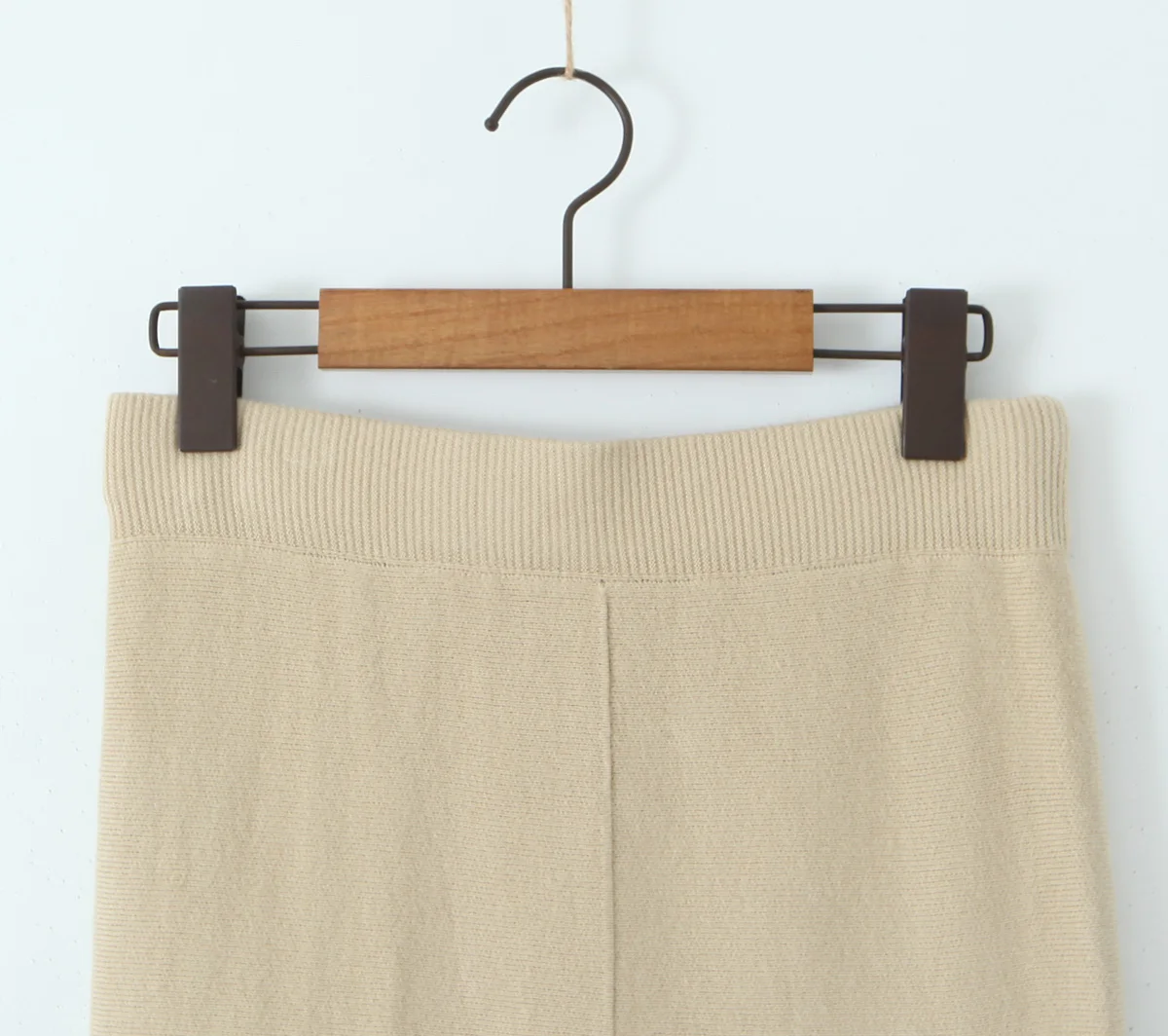 3 colorway elastic waist knitted solid color casual fashion long skirt for women