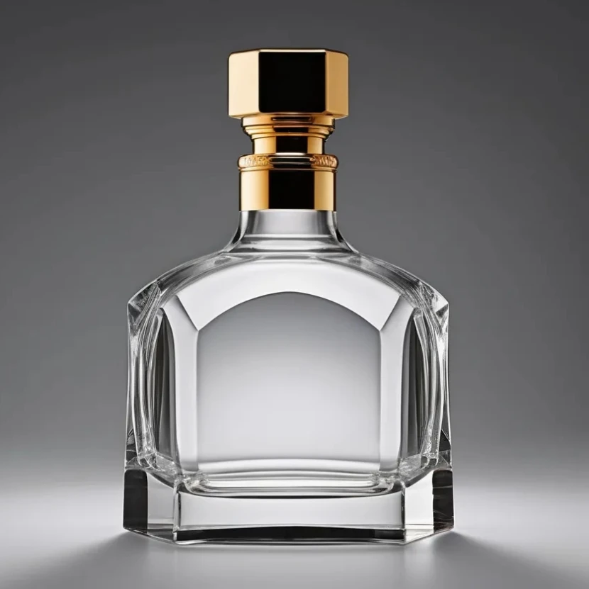 Роскошный спирт Водка Виски виски бренди Ром Вино стеклянная бутылка 500 мл 700 1000 с крышкой