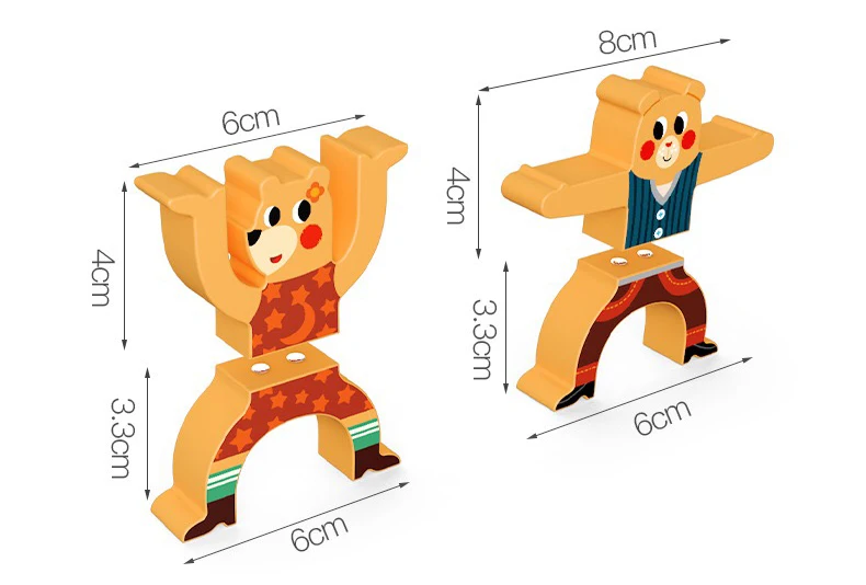 Educational Baby Toy Building Block For Kids Magnetic Wooden Balancing Block Stacking Games