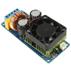 IRS2092S 500W Mono Channel Digital Amplifiers Board Classed D HIFI Power Amp Module with Cooling Fan DIY Kits for Arduino