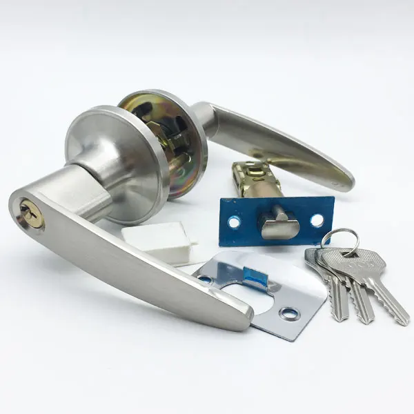 Easy Install Cylindrical Door Knob Lock Cylindrical Security front door handle with key lock