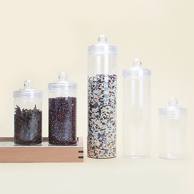 Hot Sale Straight Scented Tea Jar Plastic PET Food Jar Clear PET Jar For Storage Packaging 360ml 400ml 500ml 750ml 1050ml