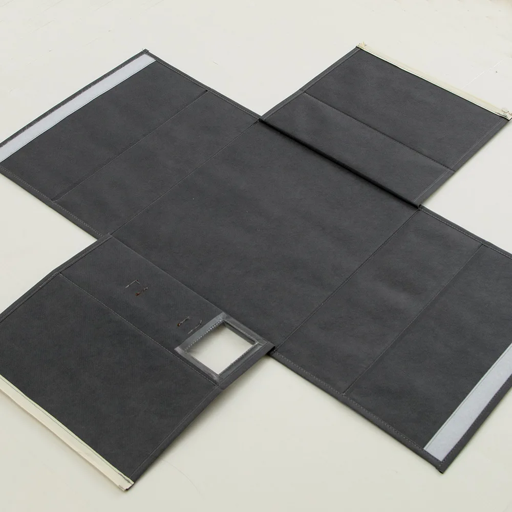 Storage box thickening large capacity finishing box Sheet four-piece storage box folding zipper visual