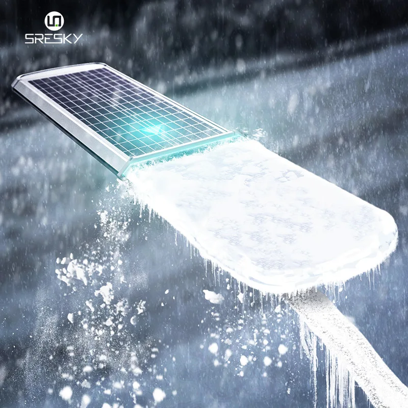 SRESKY outdoor lights energy saving waterproof outdoor all in one led solar panel street light with auto cleaning