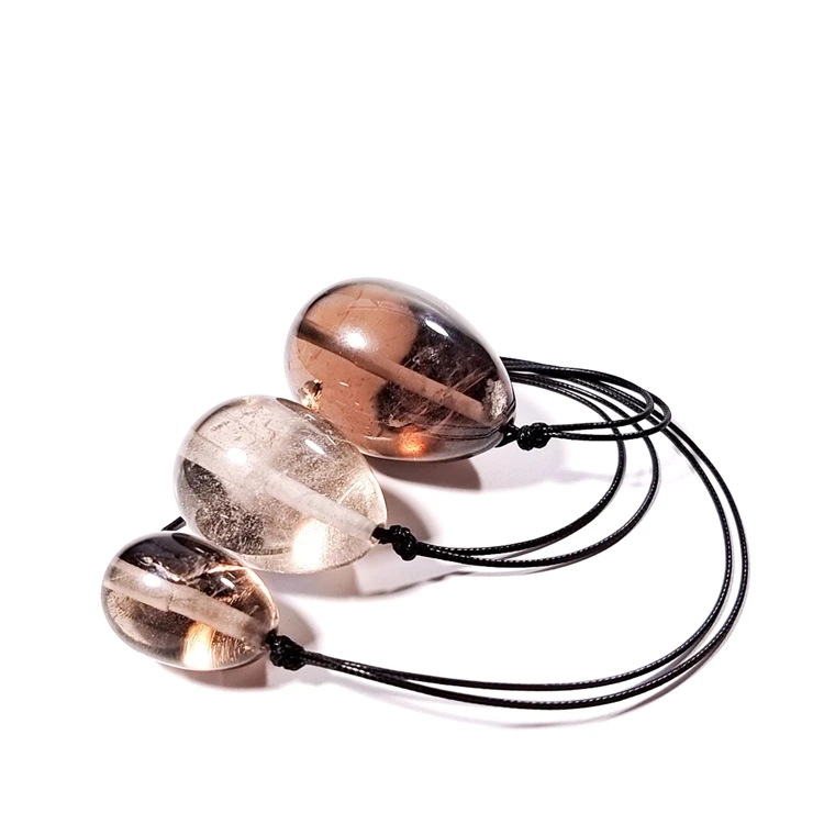 Good Quality the collectibles Drilled Yoni Eggs Quartz Jade Egg for fengshui decoration crystals healing stones