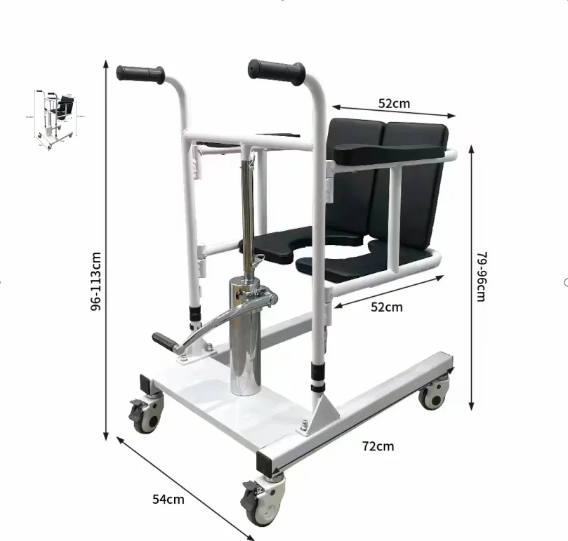 manual transfer lift chair for patient multifunctional hydraulic lift chair transfer patient