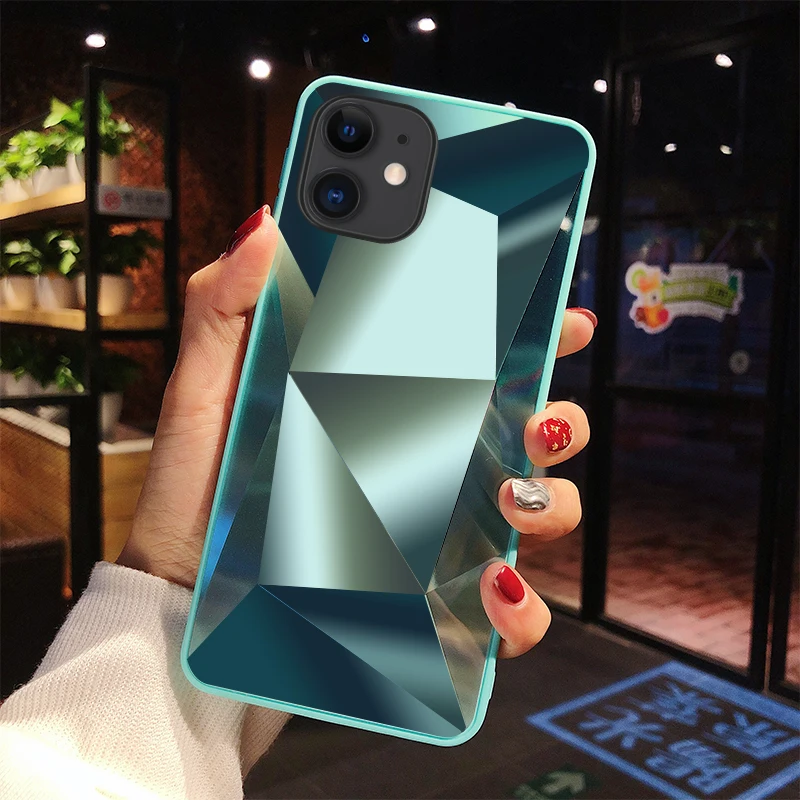 Чехол для iPhone 13, Алмазный 3d зеркальный чехол, противоударный Роскошный чехол для iPhone 13 Pro Max Mini
