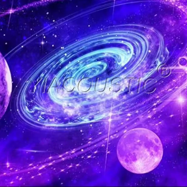 Customized High Quality LED Starry Sky PET Wall Panel KTV Cinema Polyester Ceiling Acoustic Panel