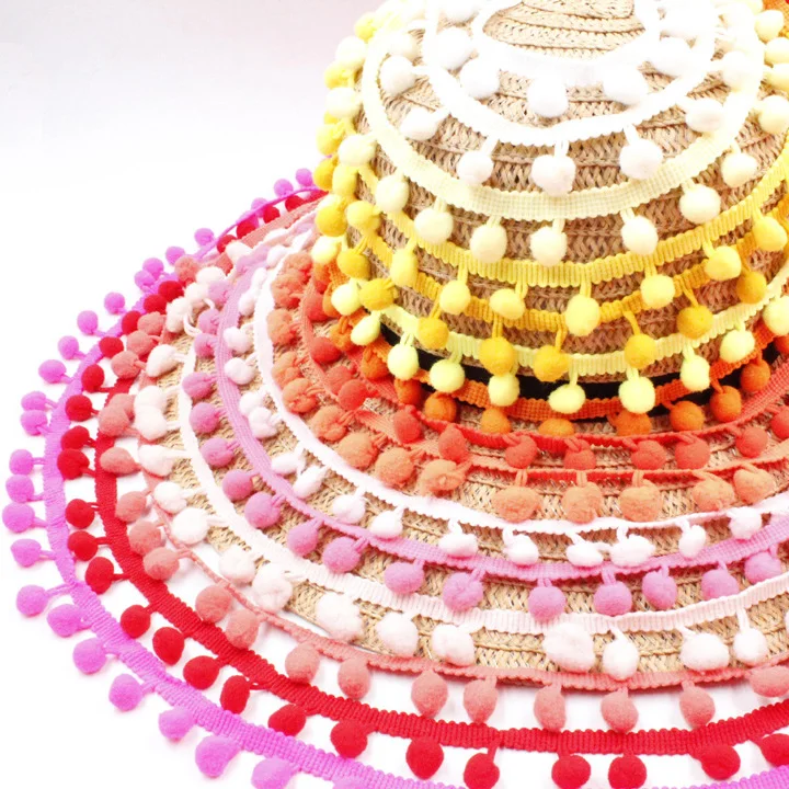 Deepeel AP226 Sewing Accessories Ball Fringe Trimming DIY Clothing Home Curtain Decorative Pompom Braid Tassel Lace
