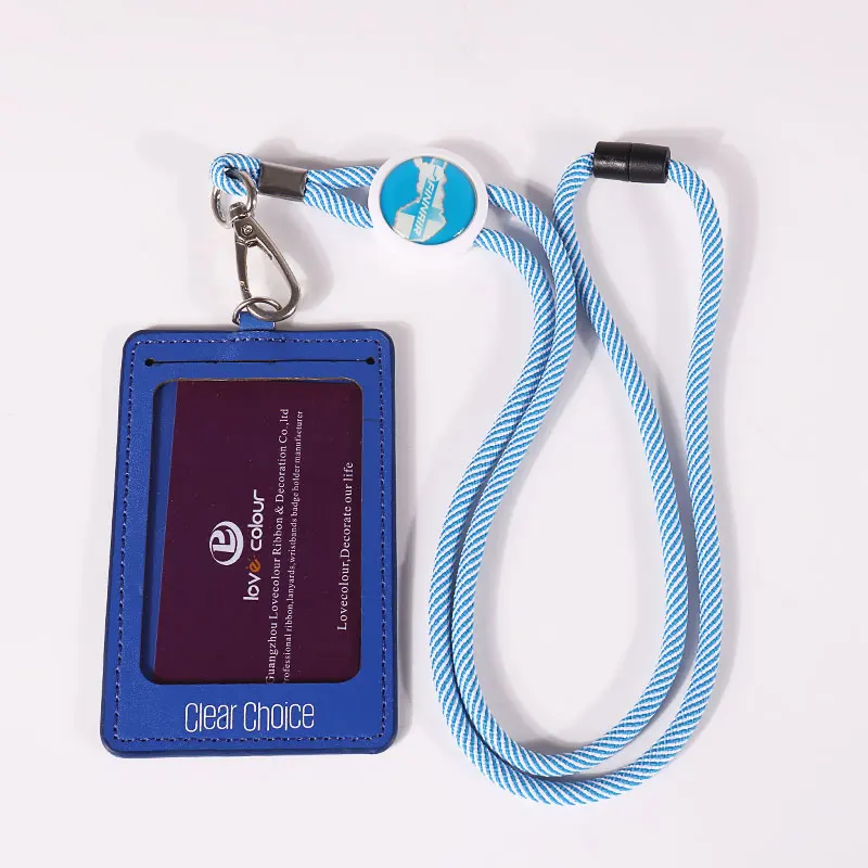 Special Lanyards woven safety lanyard metal hooks with RFID NFC PVC card
