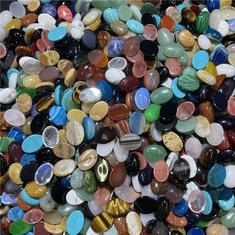 13*18mm natural stones cab excel small gemstones oval beautiful loose cabochon mix shape for jewelry crystal cabs