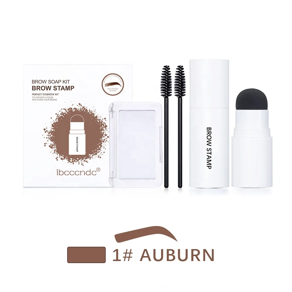 Cosmetic One Step Eyebrow Stamp Shaping Kit 10 Kind Eyebrow Stencil Shaping Makeup Kit Eye Brow Gel Stamp Perfect Eyebrow