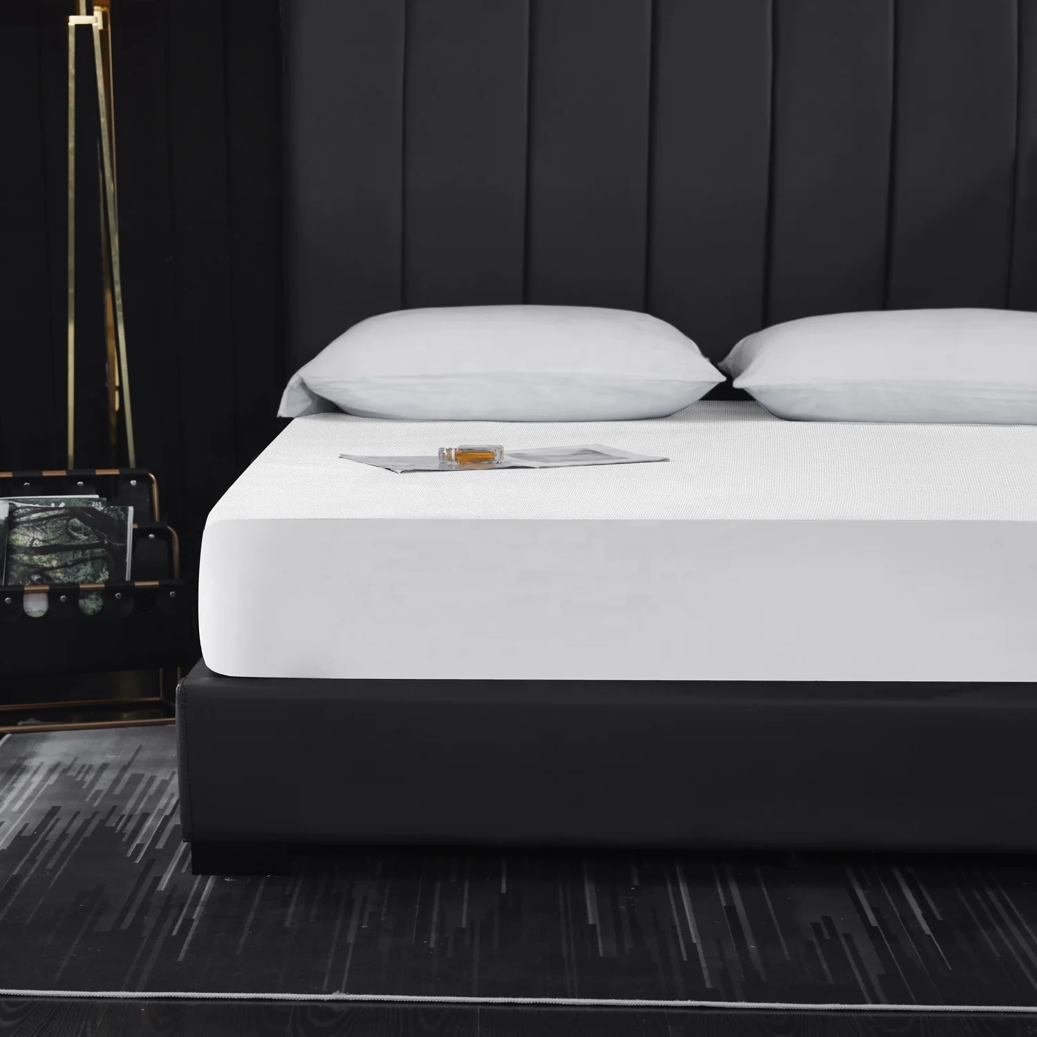 Comfortable to Touch, Custom Size, Luxury Bamboo Fiber Waterproof Mattress Protector, Microfi2018 Bed Protection Pad Bed Mat 60